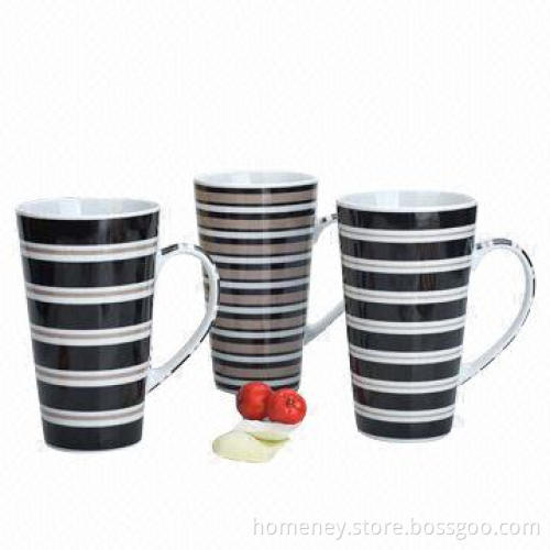 New Bone China Porcelain Stripe Mugs